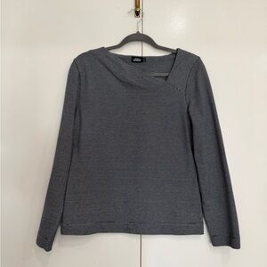 Kate Spade Navy and White Striped Long-Sleeve Top